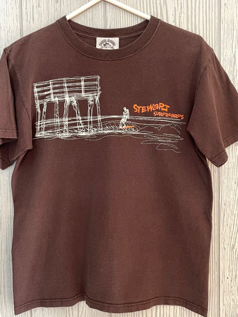 Stewart Surfboards M Medium T- Shirt Genuine Coastal Classics Longboard CA Sur